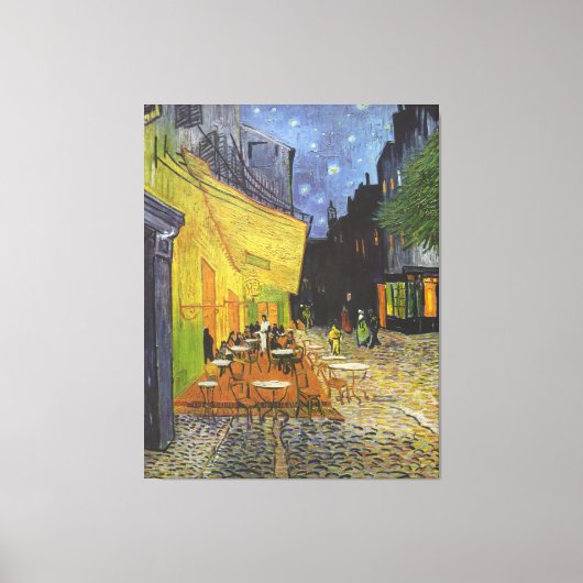 Van Gogh; Caféterras bij nacht,  beeldende kunst Canvas Afdruk (Voorkant)