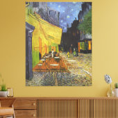 Van Gogh; Caféterras bij nacht,  beeldende kunst Canvas Afdruk (Insitu (Woonkamer))