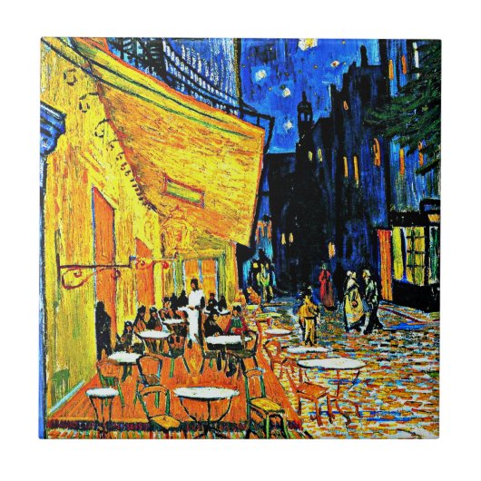 Van Gogh - Caféterras bij nacht Tegeltje (Voorkant)