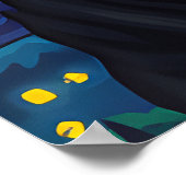 van Gogh Cat Art Poster (Hoek)