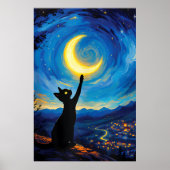 van Gogh Cat Art Poster (Voorkant)