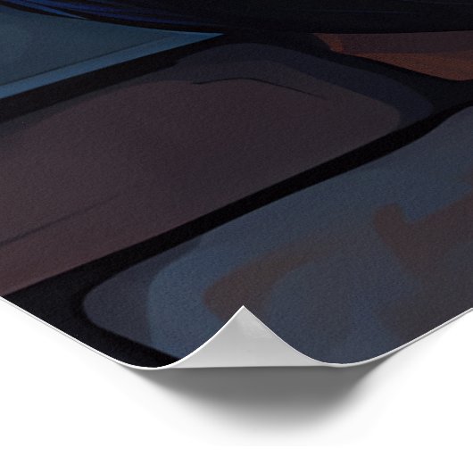 van Gogh Cat Art Poster (Hoek)