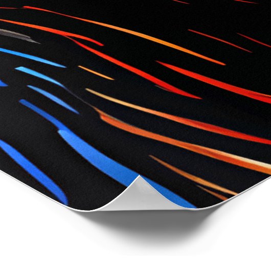 van Gogh Cat Art Poster (Hoek)