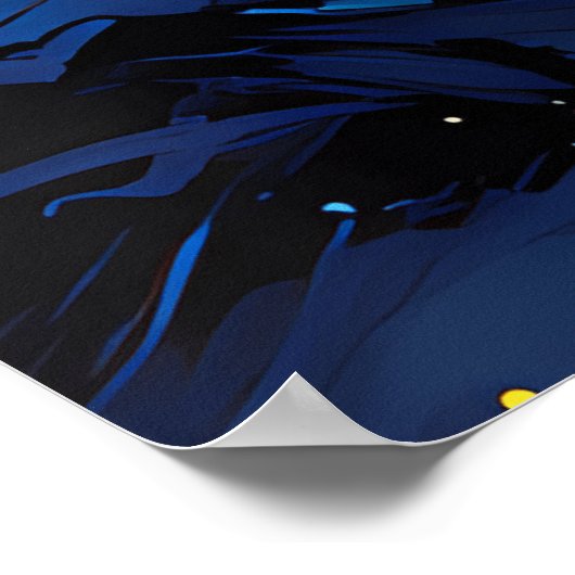 van Gogh Cat Art Poster (Hoek)