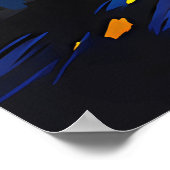 van Gogh Cat Art Poster (Hoek)