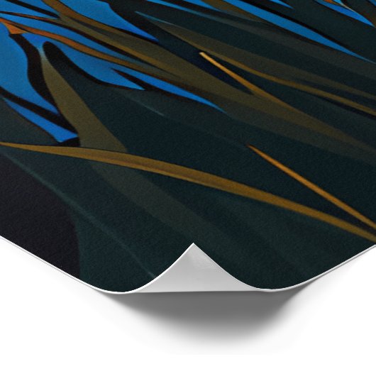 van Gogh Cat Art Poster (Hoek)