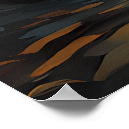 van Gogh Cat Art Poster (Hoek)