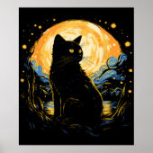 van Gogh Cat Art Poster (Voorkant)
