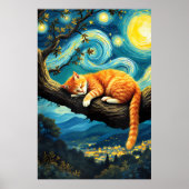 van Gogh Cat Art Poster (Voorkant)