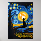 van Gogh Cat Art Poster (Voorkant)