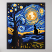 van Gogh Cat Art Poster (Voorkant)