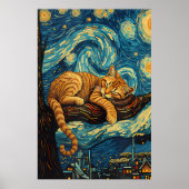 van Gogh Cat Art Poster (Voorkant)