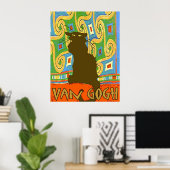 Van Gogh Cat Poster (Thuiskantoor)