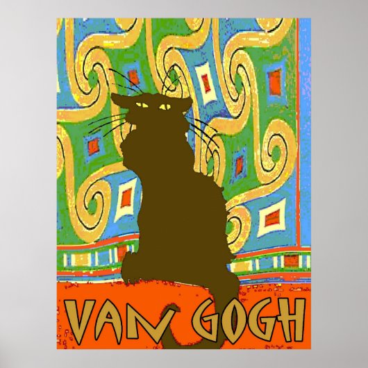 Van Gogh Cat Poster (Voorkant)