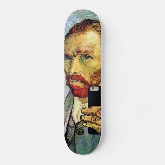 Van Gogh Cellphone Selfie Self Portret Spoof Persoonlijk Skateboard (Voorkant)