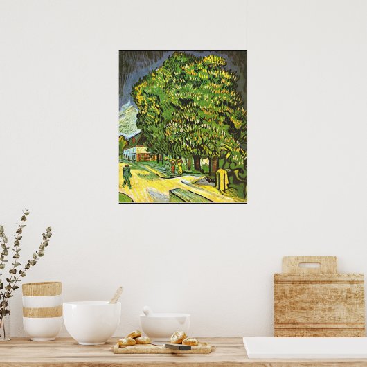 Van Gogh - Chestnut Trees in Bloom, schilderij van Poster (Keuken)