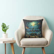 Van Gogh Christmas Starry Night Throw Pillow