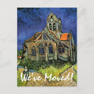 Van Gogh Church in Auvers, adreswijziging Aankondigingskaart