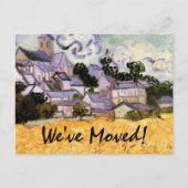 Van Gogh Church in Auvers, adreswijziging Aankondigingskaart (Voorkant)