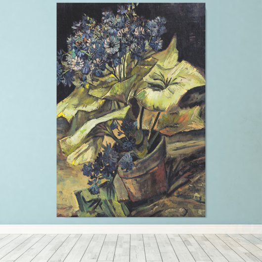 Van Gogh Cineraria Canvas Afdruk (Insitu (Houten vloer))
