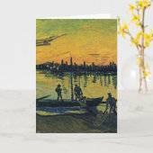 Van Gogh Coal Barges on the River Classic Painting Kaart (Gele Bloem)