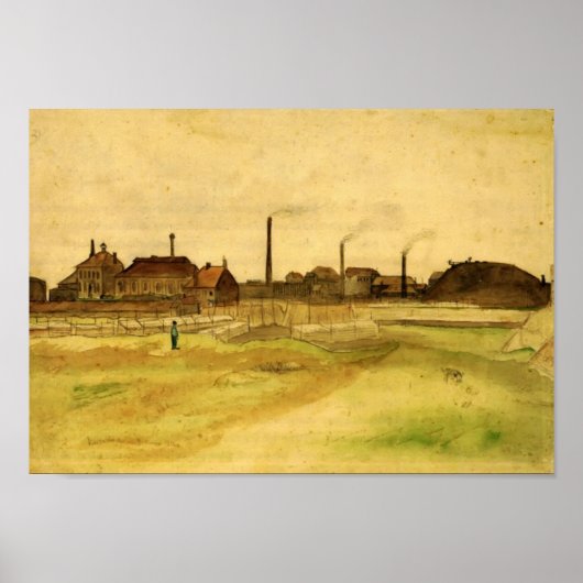 Van Gogh - Coalmine in het Borinage Poster (Voorkant)
