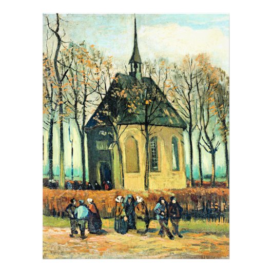 Van Gogh - Congregatie, Gereformeerde Kerk Foto Afdruk (Voorkant)