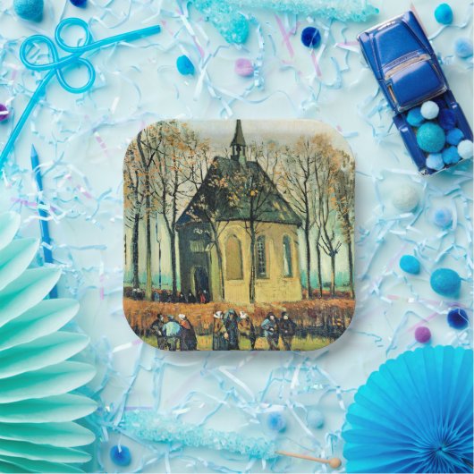 Van Gogh - Congregatie, Gereformeerde Kerk Papieren Bordje (Feest)