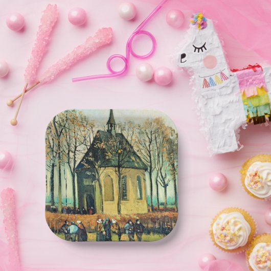 Van Gogh - Congregatie, Gereformeerde Kerk Papieren Bordje (Feest)