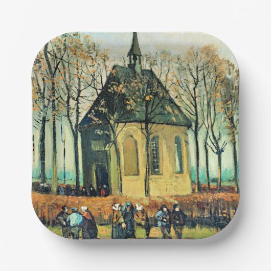 Van Gogh - Congregatie, Gereformeerde Kerk Papieren Bordje (Voorkant)