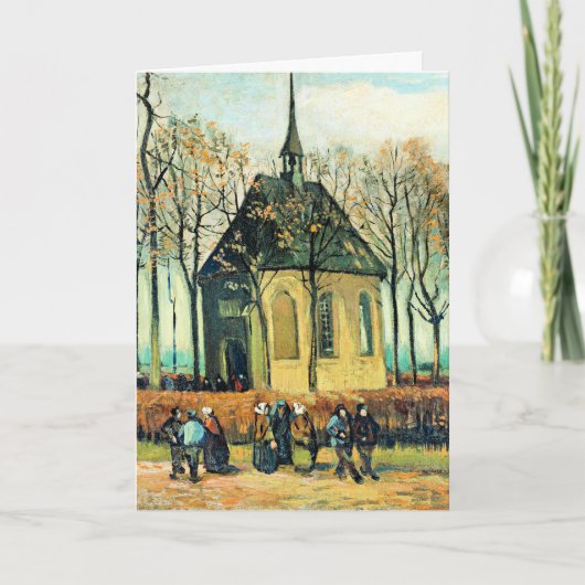 Van Gogh - Congregatie met de Hervormde Kerk Kaart (Voorkant)