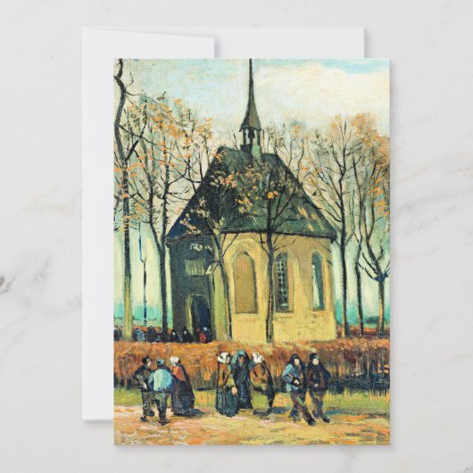 Van Gogh - Congregatie met de Hervormde Kerk Kaart (Voorkant)