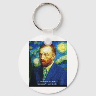 Van Gogh "Conscience compass" citaat Gifts T - shi Sleutelhanger
