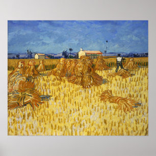 Van Gogh - Corn Harvest in Provence Poster