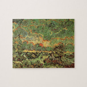 Van Gogh Cottages Cypresses Herinnering aan het No Legpuzzel