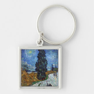 Van Gogh - Country Road in Provence bij nacht Sleutelhanger