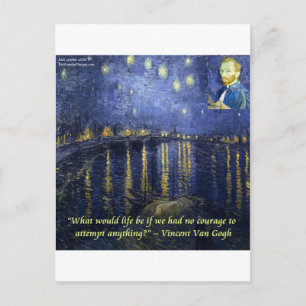 Van Gogh Courage Quote Briefkaart