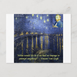Van Gogh Courage Quote Briefkaart
