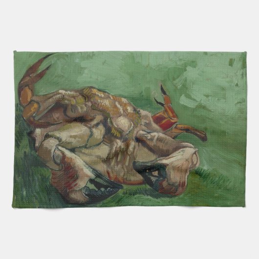 Van Gogh Crab op zijn rug (F605)Fijne Kunst Theedoek (Horizontaal)