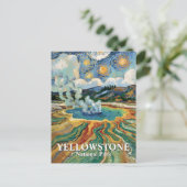 Van Gogh Custom Yellowstone National Park Reizen Briefkaart (Staand voorkant)
