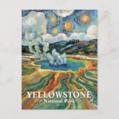 Van Gogh Custom Yellowstone National Park Reizen Briefkaart (Voorkant)