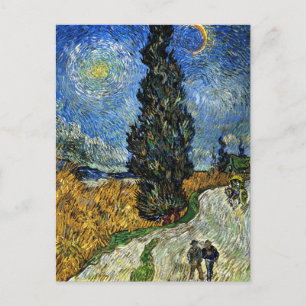 Van Gogh - Cypress tegen een Starry Sky Briefkaart