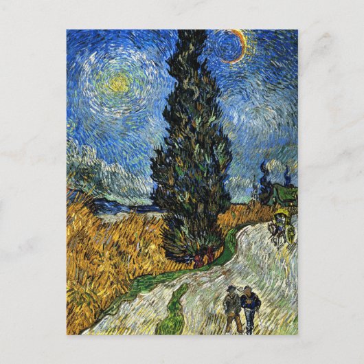 Van Gogh - Cypress tegen een Starry Sky Briefkaart (Voorkant)