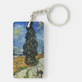 Van Gogh - Cypress tegen een Starry Sky Sleutelhanger (achterkant)