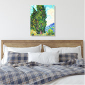 Van Gogh - Cypresses, 1889 fijn kunstschilderij Canvas Afdruk (Insitu (Slaapkamer))
