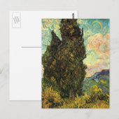 Van Gogh Cypresses,  landschapskunst Briefkaart (Voorkant / Achterkant)