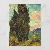 Van Gogh Cypresses,  landschapskunst Briefkaart (Voorkant)