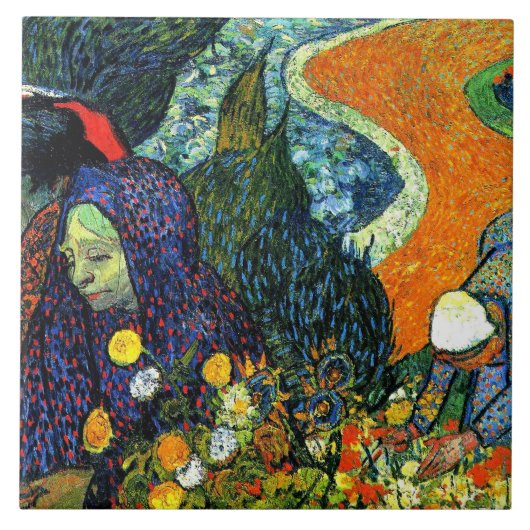 Van Gogh - Dames van Arles, Tegeltje (Voorkant)