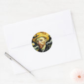 Van Gogh Dark Art Ronde Sticker (Envelop)
