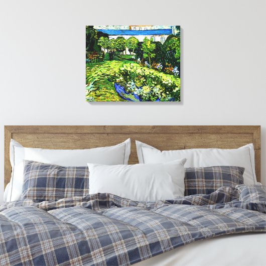 Van Gogh - Daubigny's Garden, beroemd schilderij, Canvas Afdruk (Insitu (Slaapkamer))